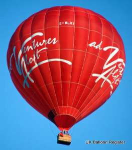 G-WLKI hot air balloon, a Lindstrand HOT AIR Balloons LBL 150A. Photograph by C Wilkinson
