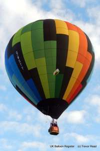 G-WSTY hot air balloon, a Lindstrand HOT AIR Balloons LBL 77A. Photograph by Trev Read