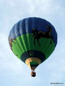 G-YLYB hot air balloon, a Cameron N-105. Photograph by Balloon Spotters Archive