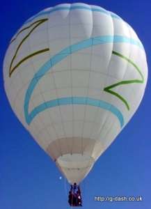 G-ZINT hot air balloon, a Cameron Z-77. Photograph by slowfly.it