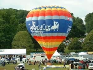 HB-QFF hot air balloon. Photograph by G Bann