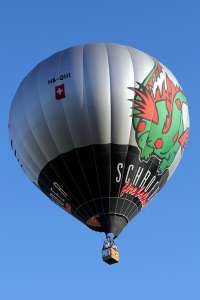 HB-QHI hot air balloon. Photograph by G Bann