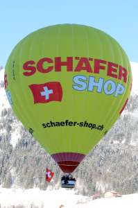 HB-QOK hot air balloon. Photograph by G Bann