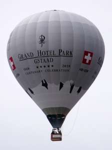 HB-QOW hot air balloon. Photograph by G Bann