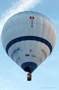 HB-QVM hot air balloon. Photograph by G Bann
