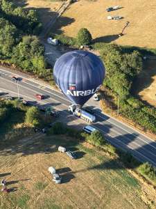 Airbus hot air balloon HB-QXG, seen at Long Ashton, North Somerset, United Kingdom on 7 August 2026. Photograph by R0nN1e