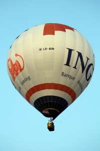 LX-BIN hot air balloon. Photograph by G Bann