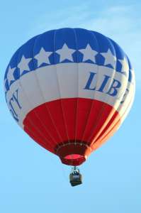 N1636W hot air balloon, added to the archive 7 September 2026. Photograph by G Bann
