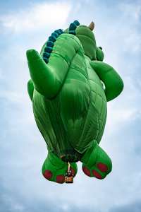 Dragon hot air balloon N7143J (animals). Photograph by Dave