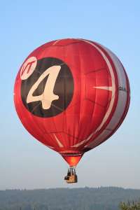 Football hot air balloon OE-RNF, added to the archive 7 September 2026. Photograph by G Bann
