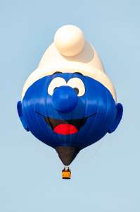 Smurf hot air balloon OO-BHC