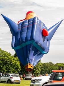 OO-BOV hot air balloon, seen at Arrow, Warwickshire, United Kingdom on 29 May 2026. Photograph by Dave