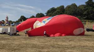 Horse hot air balloon OO-BQH (animals)