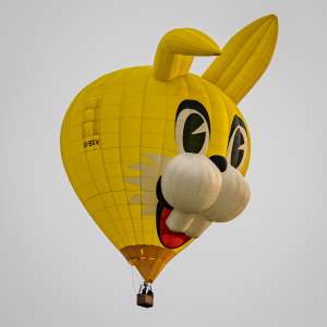 Funny Bunny hot air balloon OO-BXV (animals). Photograph by Dave