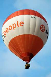 OO-BYJ hot air balloon. Photograph by G Bann