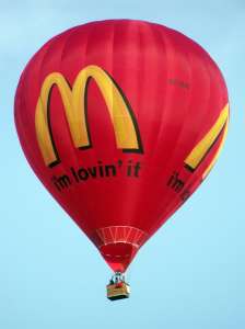 OO-BYQ hot air balloon. Photograph by G Bann