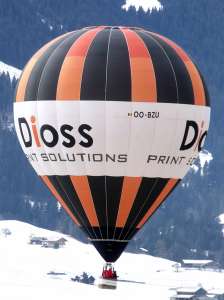 OO-BZU hot air balloon. Photograph by G Bann