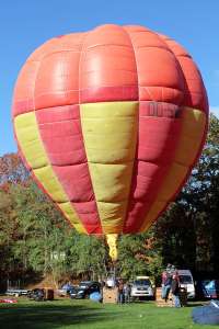 OO-SWF hot air balloon. Photograph by G Bann